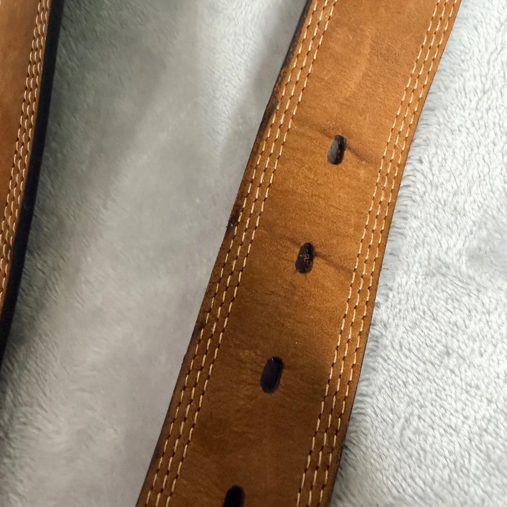 Carhartt Mens Brown Genuine Italian Leather Belt Size 40 Workwear 2202